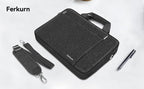 Ferkurn Laptop Bag Case for Women Men Computer Bag Compatible with HP Envy Pavilion Omen/LG Gram/MSI/Dell Inspiron XPS/Lenovo/Acer, Shoulder Strap Carrying Messenger Briefcase, Black, 17 17.3 Inch