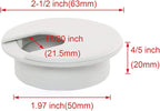 4pcs 2 Inch Desk Wire Cord Cable Grommets Hole Cover for Office PC Desk Cable Cord Organizer Plastic Cover (White-4Pcs)