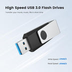 Aiibe 128GB USB 3.0 Flash Drive 5 Pack - 128GB Thumb Drive Multi Pack (128G, 5 Mixed Colors: Black, Red, Cyan, Green, Purple)