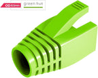 50 Pcs Cat7 Cat7A Cat8 Strain Relief Boot, RJ45 Plug Connector Cover Modular Network Plug Connector Cap Cable Connector Boots, FruitGreen