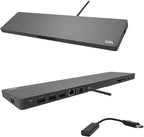 Cyber Acoustics Docking Station (DS-2000), 6 Pack – USB-C with 100W Power Delivery, Laptop Cooling, Dual 4K Monitor Displays, 4 USB-A Ports, Ethernet, Includes 6 Active DisplayPort to HDMI Adapters