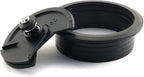 2pcs 2 inch Desk Wire Cord Cable Grommets Hole Cover for Office PC Desk Cable Cord Organizer Plastic Cover Black (Black-2Pcs)