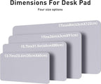 Aothia Large PU Leather Desk Pad Protector – Non-Slip Mouse Pad & Writing Mat for Office/Home, Waterproof, Easy to Clean (Smoky Lavender, 48" x 17")