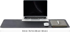 Cork Desk Mat - Dual-Sided Desk Pad for Office and Home - Desk Organization and Accessories - Ideal for Large Mouse Pad and Desk Mats on Top of Desks(Black,80cmx 40cm)
