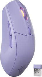 SteelSeries Rival 3 Wireless Gen 2 Gaming Mouse — 2.4GHz and Bluetooth — 18000 DPI TrueMove Air Optical Sensor — 60 Million Click Durability — Light-Weight — 100% PTFE Feet — Lavender