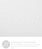 YSAGi Non-Slip Leather Desk Pad L Size, Waterproof Laptop Computer Desk Keyboard Mat, Table Protector Blotter Mat, Large Mouse Pad for Office/Work/Home/Decor(White, 35.4" x 17")