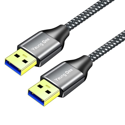 USB 3.0 A to A Male Cable 6 ft,Super Speed Type A Male to Male Cable USB 3.0 Double End USB Cord for Hard Disk, Cameras,Laptop Cooler, DVD Player and More (6FT/2M)