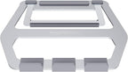 Amazon Basics Aluminum Portable Foldable Height Adjustable Support Stand for Laptops up to 13", Silver