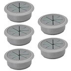 5 Pcs Desk Grommet 2" / 50 mm, Desk Hole Cover for Cables Dark Grey, Cable Grommet ABS Plastic, Desk Hole Grommet for Home & Office Pc, Detachable Cable Cord Organizer
