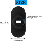 5Pack Anti Theft Self-Adhesive Security Plate with Slot for Cables to Lock Down Laptops, Mac Book, Tablets, iPad, or Other Computer (Black)