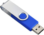Aiibe 8 GB Flash Drive 10 Pack USB Flash Drives 8G USB 2.0 Memory Stick Thumb Drive Data Storage Swivel Keychain Design Pen Zip Drives Wholesale/Lot/Bulk (10 Pack, 8GB, Blue)