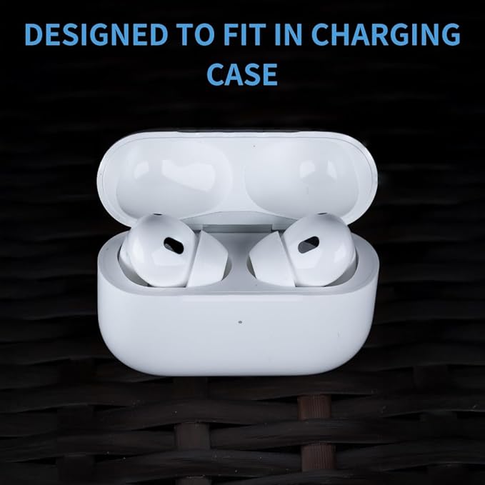 Comply TrueGrip MAX | Premium Memory Foam Replacement Earbud Tips for Apple AirPods Pro 1 & 2 | Long Lasting Comfort, Extreme Durability, Secure Fit, Superior Noise Isolation| White (Medium) (3 Pairs)