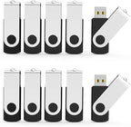 Aiibe 16 GB USB Flash Drive 20 Pack Bulk Flash Drives 16GB USB 2.0 Thumb Drive Data Storage USB Drive Zip Drives (16GB, Black)