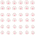 Silicone Earbud Tips - Soft & Comfortable Earphone Cushions, 18 Pairs (S/M/L) - White & Red, Fits 3.8mm-5.5mm Inner Hole, Compatible with Most in-Ear Headphones