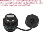 10PCS Panel Mounting Shielded CAT6 RJ45 Waterproof Connector Cat5/5e/6 8P8C Ethernet LAN Cable Coupler Double Head Adapter with Waterproof/Dust Cap