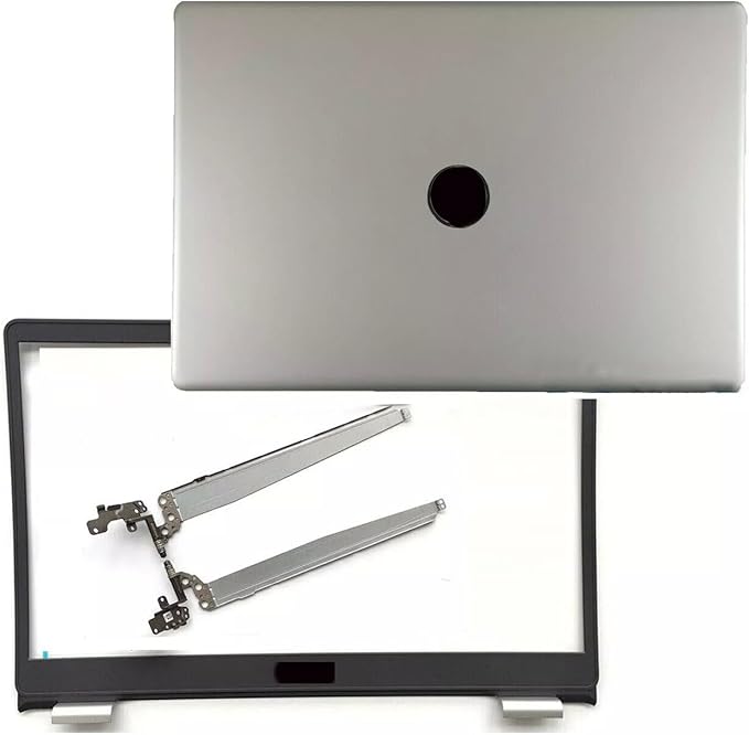 New Replacement Laptop LCD Cover Back Rear Top Lid Hinges Front Bezel for Dell Inspiron 15 5000 5593 032TJM 32TJM YCYPN 0YCYPN AP2RI000200 Silver
