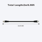 Alvin's Cables Ethernet Cable in-Sight 8200 and 8400 Series CCB-84901-2001-02 M12 X-Coded to RJ45 Industrial Camera Shielded Cord IP67 Waterproof 6.5ft/2M