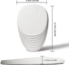 Ergonomic Mouse Pad Wrist Support, White Mouse Pad with Wrist Rest, Entire Memory Foam & Non-Slip PU Base MousePads with Massage Design for Pain Relief, Desk, Office, 12" x 8" x 1.2" Inch