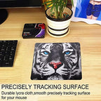 Mouse Pad, Gaming Mouse Pad, Non-Slip Rubber Base Mouse Mat with Designs for Laptop, Computer & Office, 9.5 x 7.9 x 0.12 inches (Tiger face)