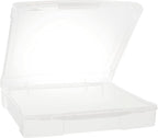 12” x 12” Plastic Scrapbook Storage Case by Simply Tidy - Portable Case for Documents, Papers, Sewing, Crafts - Clear, Bulk 12 Pack