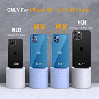 Miracase Glass Series for iPhone 12/12 Pro Case 6.1 inch, Upgraded Full-Body Rugged Phone Bumper Case Cover with Built-in 9H Tempered Glass Screen Protector and Camera Protector, Glitter Blue