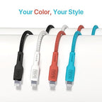 BLACK+DECKER Lightning to USB Cable - Fast Compatible iPhone Lightning Cable - Durable Braided iPhone Charger Cord - for Travel and Daily Use - Multiple Color + Length Options - 3ft