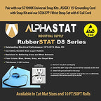 RubberStat Dual Layer ESD Compliant Workstation Rubber Table Mat Kit, Soldering, Cell Phone Repair, with Wrist Strap Set and Ground Cord - 30"x16" Blue