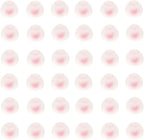36 Pieces Medium Earbud Tips Soft and Comfortable Ear Bud Replacement Pieces Silicone Fit Most in-Ear Headphones，Inner Hole 3.8mm -5.5mm，Medium White and Red Replacement Eartips