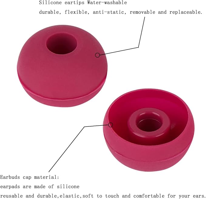 4 Pairs Earbud Replacement Tips Silicone Earbud Tips Compatible with Powerbeats 1/2/3 Wireless Beats by Dre Headphones,S/M/L and Double Flange