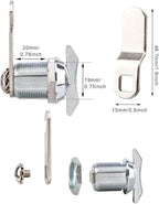 Thumb Operated Offset Cam Lock,Replacement Keyless Compartment Latch, Non-Locking Compartment Lock for RV, Camper, Vehicles, Storage Door Cabinet Mailbox Drawer(Color:L: 19 x 20mm)