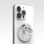 PureGear Magnetic Phone Grip Ring Stand, Magnetic Phone Ring Holder for MagSafe iPhone 16, 16 Pro, 16 Plus, 16 Pro Max, 15, 15 Plus, 14, 14 Pro, 14 Pro Max, 13, 12 Adjustable Kickstand(Brushed Silver)