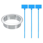uxcell Desk Grommet, 2-3/16" (55mm) Zinc Alloy Cable Hole Cover Wire Cord Organizer with Marked Cable Ties for Home Office Desktop Wire, Silver Tone