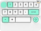 Adventurers W909 Wireless RGB Mechanical Numeric Keypad, Hot-Swappable, Macro-Programmable Numpad, Joystick & Knob Control for PC/Tablet/Laptop/Phone, Tri-Mode Connectivity (White)