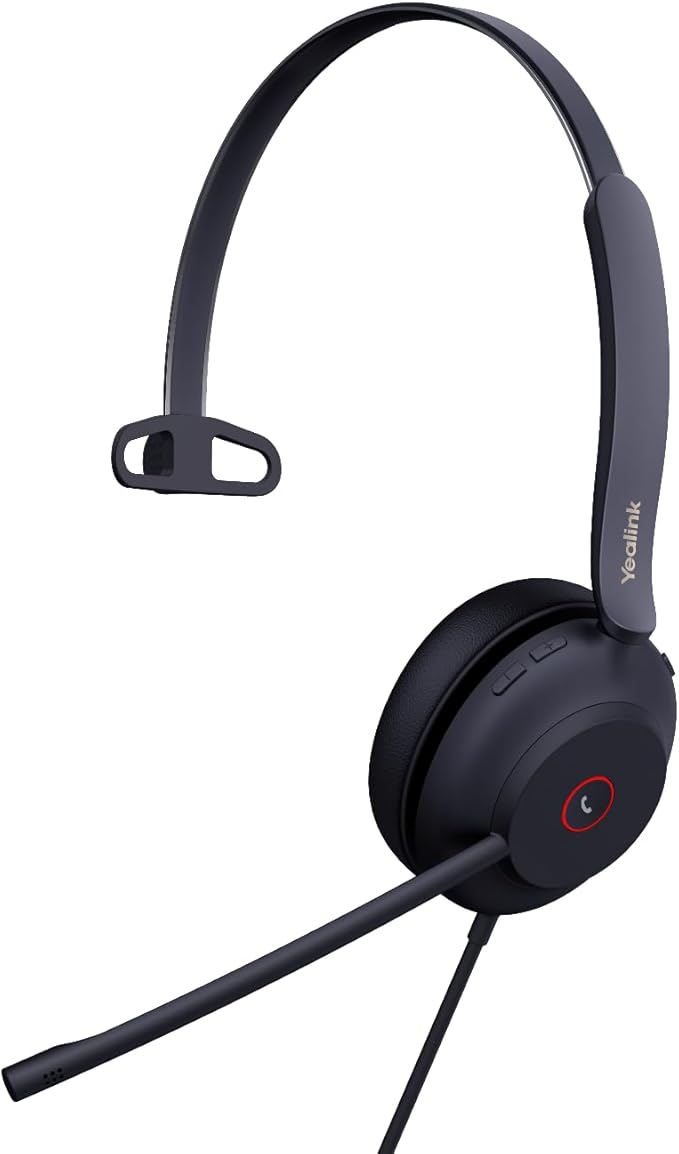 Yealink UH37 Professional USB Headset with Microphone for PC Laptop Noise Cancelling & Volume Control VoIP Skype Online Conference(USB-A)