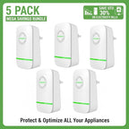 Elon-musk's Electricity Saving Box Stop Watt Stopwatt Energy Saving Device Save Energy Saving Device Energy Saving Power Strip for Home Office US Plug 90v-250v 30kw Rated Green (5PCS)
