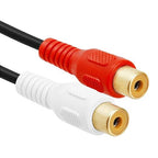 Cmple - [5 Pack 3.5mm Mini Plug to 2 RCA Jack Gold Plated Y Adapter, 3.5mm Male to 2 RCA Female Jack Stereo Audio Cable
