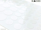 BLOCKED Stackable Webcam/Camera Vinyl Covers | 57 Low-Tack Restickable Webcam Sticker | Multiple Sizes | White 57-Pack (Ultra Glossy)