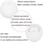 18 Pairs Silicone Ear Tips Replacement Earbud Tips for in- Ear Headphones Ear Covers (Inner Hole from 3.8mm-5.5mm Earphones) Earbud Replacement Tips Ear Bud Rubber Tips S M L