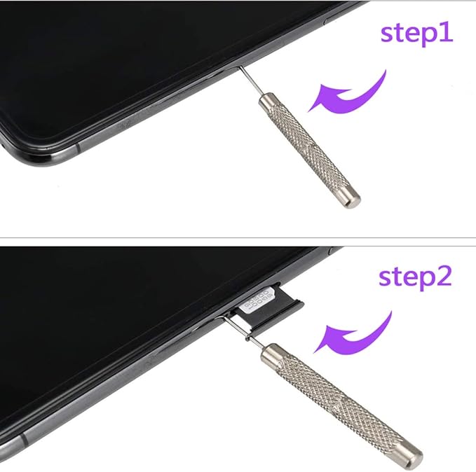 6 Pack SIM Card Removal Tool,Sim Card Tray Opening Tool Eject Pins Needle Opener Ejector Compatible with All iPhone Apple iPad Samsung Galaxy Cell Phone Smartphone Watchchain Link Remover, Black,White