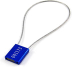 Pull Tight Numbered Steel Metal Security Cable Seals Alumium Body Anti-Tamper Shipping Self-Locking Tags for Container, Cargo, Trailer, Vans, Oil Tank Truck ISO 17712 Standard (Pack of 50, Blue)