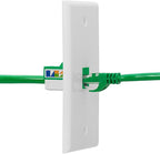 Cmple - 10 Pack Cat6 Keystone Jack Insert Punch Down RJ45 Connectors RJ45 Keystone Jack 90 Degree Female for Wall Plates, Patch Panels, Patch Cables, Ethernet Cables - Green