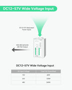 LINOVISION Industrial 8 Ports Gigabit Managed PoE Switch with DC12~57V Input, L2 Management, RS485 Serial Port, DC 12/24V Output, BT 90W Output