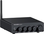 Fosi Audio Bluetooth Subwoofer Amplifier 2.1, BT30D Pro Subwoofer Amp with TPA3255 Chips 165W x2+350W & Bass Treble Control, 2.1 Channel Sub Amplifier for Desktop/Outdoor/Bookshelf Speakers