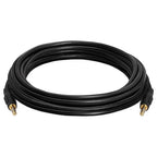 Cmple - 12 ft 3.5mm Aux Audio Cable, Male to Male, Black, Compatible with Car, Phone, Headphones, PC, TV