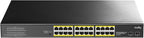 Cudy 24 Gigabit Ethernet Unmanaged PoE+ Switch, 300W, 24 * 100/1000Mbps PoE+ Ports, 2 Gigabit SFP, CCTV / VLAN Mode, 19-inch Rackmount, 802.3af/at, GS1028PS2