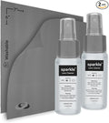 Sparkle Anti-Reflective Lens Cleaner Spray kit | (2) 1oz Glasses Cleaner Spray + (2) Microfiber Cloth for Eyeglasses, Sunglasses, Lenses, Screens and Camera Cleaning Kit (4 Piece Set)