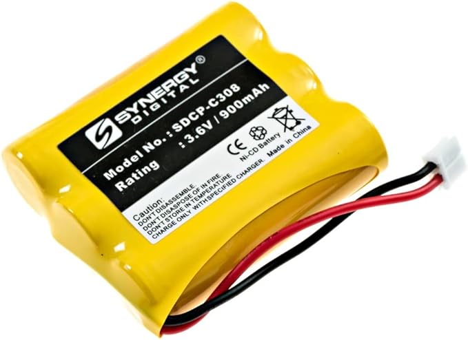 Synergy Digital Cordless Phone Batteries, Compatible with AT-T/Lucent 3301 Cordless Phone, (Ni-CD, 3.6V, 900 mAh), Combo-Pack Includes: 2 x SDCP-C308 Batteries