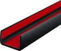 Rubber Edge Trim, Self Adhesive U Channel Edge Trim, Big Size U Shaped Trim, Edge Banding for Plywood, Woods, Shelf, Cabinet, Countertop, Fit for 1", Length 20Ft, Black