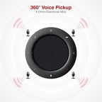 4K Conference Room Camera System, AI Auto-Tracking PTZ Camera 3x Optical/5x Digital Zoom with Bluetooth Speakerphone Set, 120° Wide-Angle, 16-Foot Mic Pickup, for Zoom YouTube Teams OBS and More