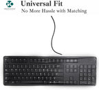 Green Onions Supply[3 Pack] Universal Fully Covered Flat Style 0.025mm Wipeable Superb Tactile Feeling Waterproof Anti-Dust Keyboard Cap Cover for Desktop Keyboard with Numeric Hospital/Dentist Use